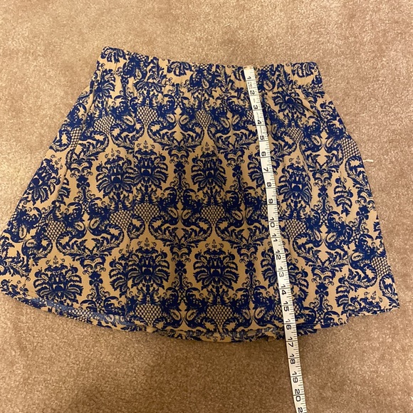 Blue/Tan Mini Skirt - Picture 5 of 5